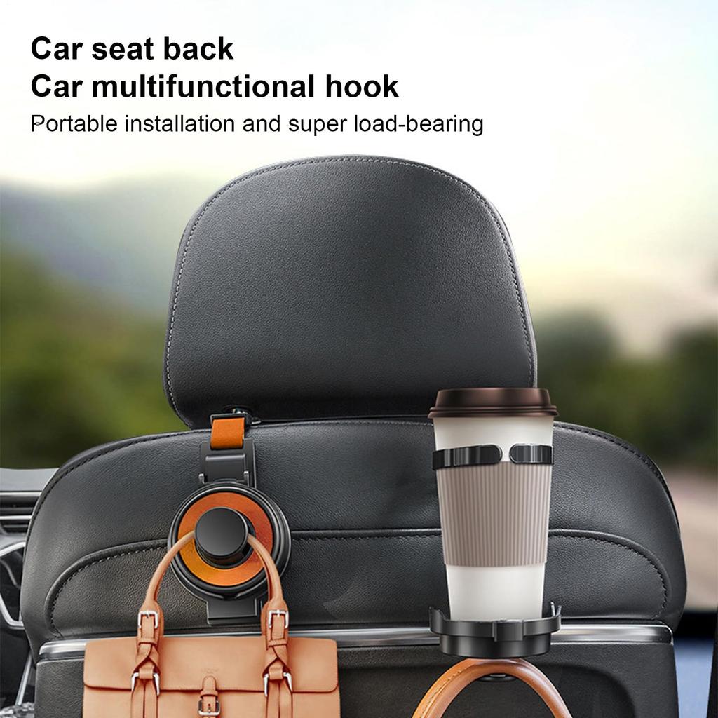 Back Seat Headrest Cup Holder, Car Back Seat Cup Holder Car Multifunctional Hook