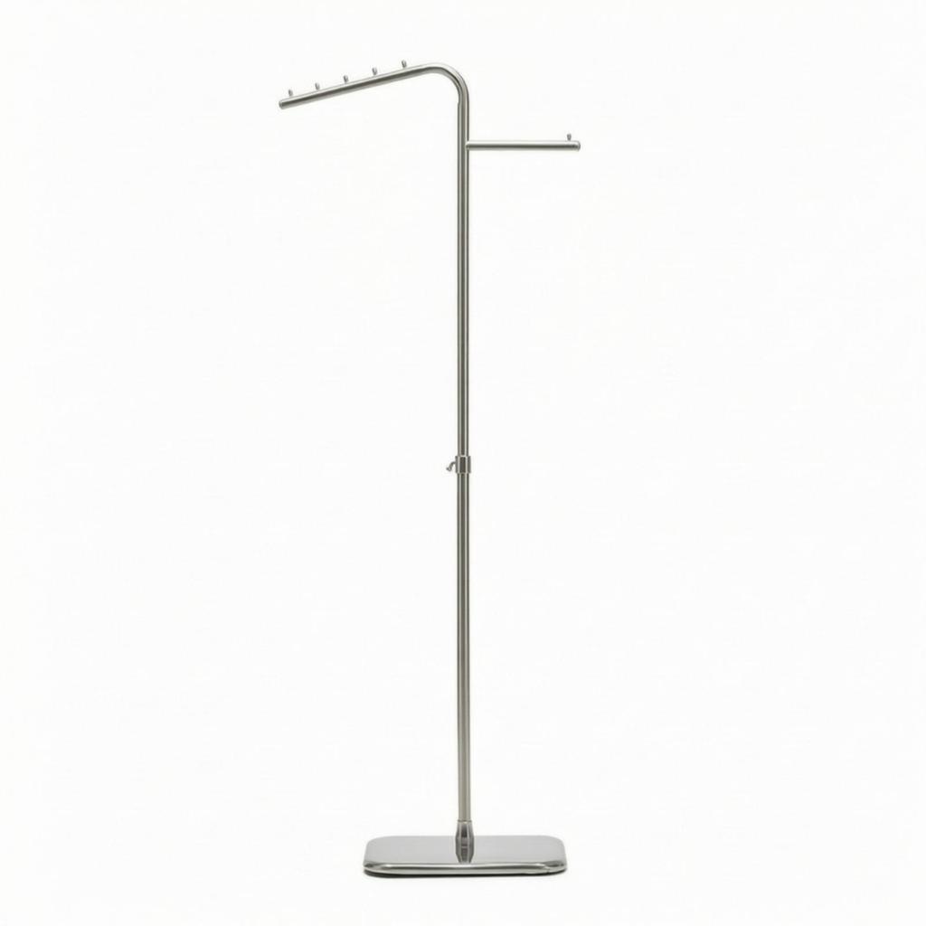 Clothing Display Rack with Side Arm Floor-Standing Furniture Heavy-Duty