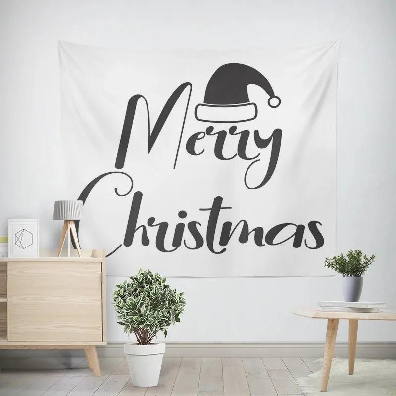 Weihnachten Neujahr Schlitten Elch Wandteppich Wohnzimmer Sofa Heimdeko Weihnachtsgeschenk