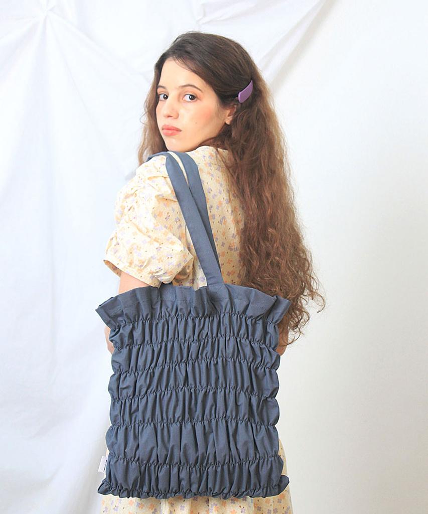 Delidi Wave Smocking Bag(Grayish Blue)