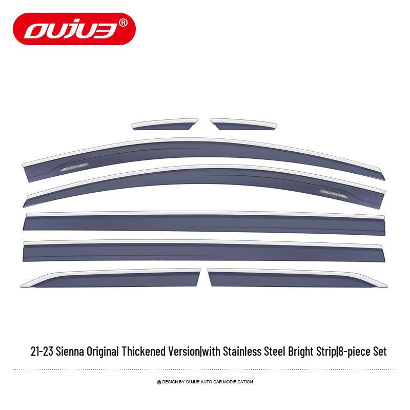 Suitable Electroplated Rain Guards & Window Visor Strips for 2021 Toyota Sienna