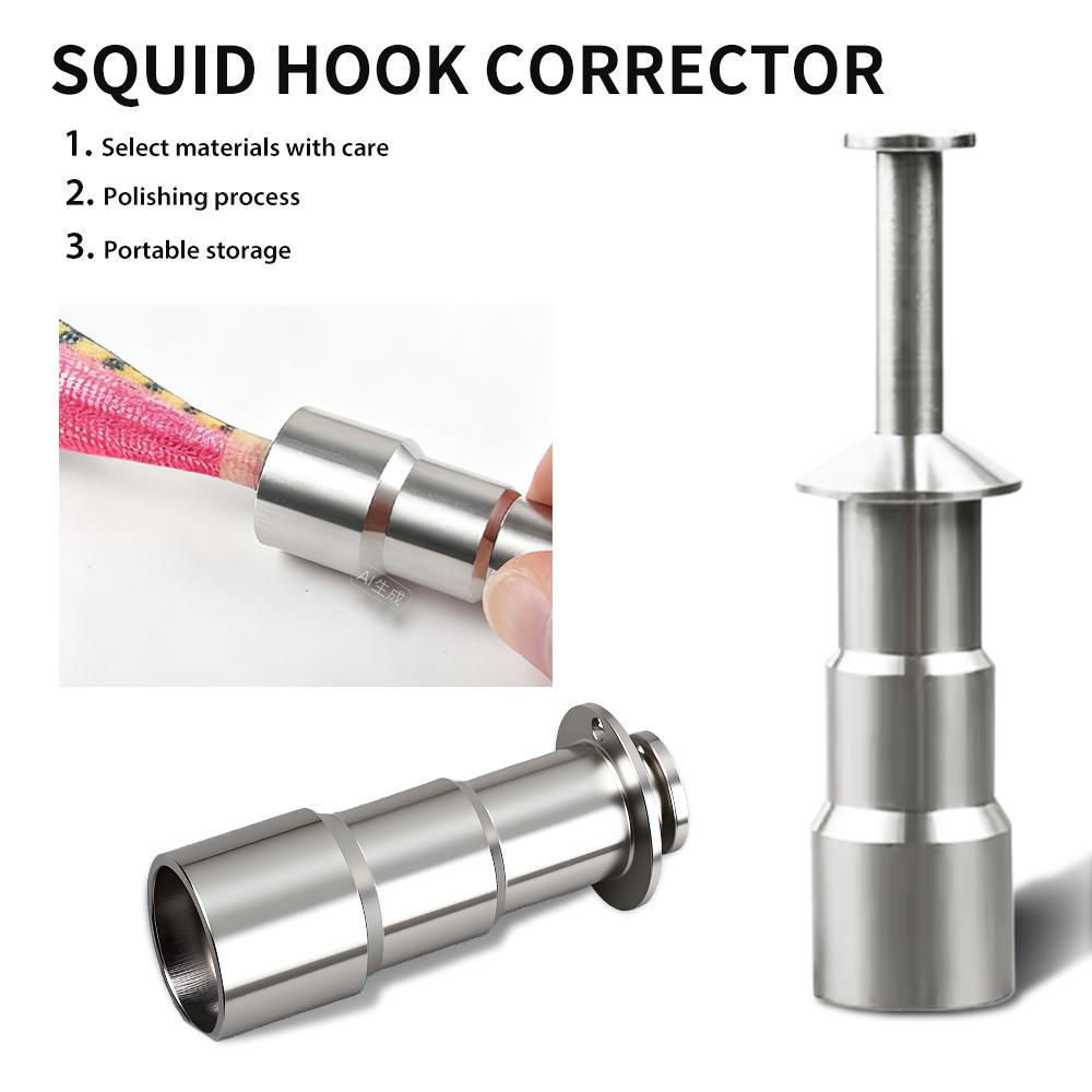 Nuovo Acciaio Inossidabile Amo Calamaro Correttore Amo Polpo Strumento di Riparazione Può Ripristinare Amo da Pesca Deformato Accessorio Tackle Pesca Pesca