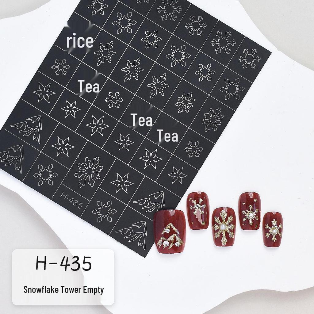 Dual-Use Christmas Snowflake & Tree Nail Art Stencils - DIY Spray Paint Stickers