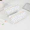 Large Capacity Makeup Bag for Women Girls Cute Stationery Organizer Kawaii Zipper Purse Floral Print Pencil Case for Girl