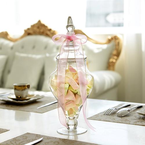 Borcan de bomboane din sticla transparenta Borcan de depozitare Afisaj de nunta Borcane decorative Rezervor de depozitare Organizator de alimente Sticla de depozitare Sticla de sticla