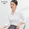 FaPai Women's V-Neck Wrinkle-Free Cotton Shirt