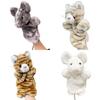 Cute White Cartoon Gray Mouse Yellow Cat Plush Puppet For Children Role Playing