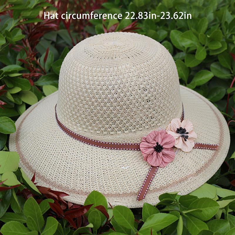 Elegant Sunscreen Straw Hat With Large Eaves, Breathable Sunshade Hat, Able And Lightweight Beach Hat