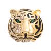 Broche Animale Vintage Corsage Aspect Alliage Métallique Finition Détails Strass pour Style Veste ou Foulard