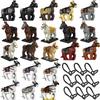 MOC Military Building Blocks Module Soldier Figures Equipments Mount Medieval Ancient War-Horse Rope Animals Saddle Accessories