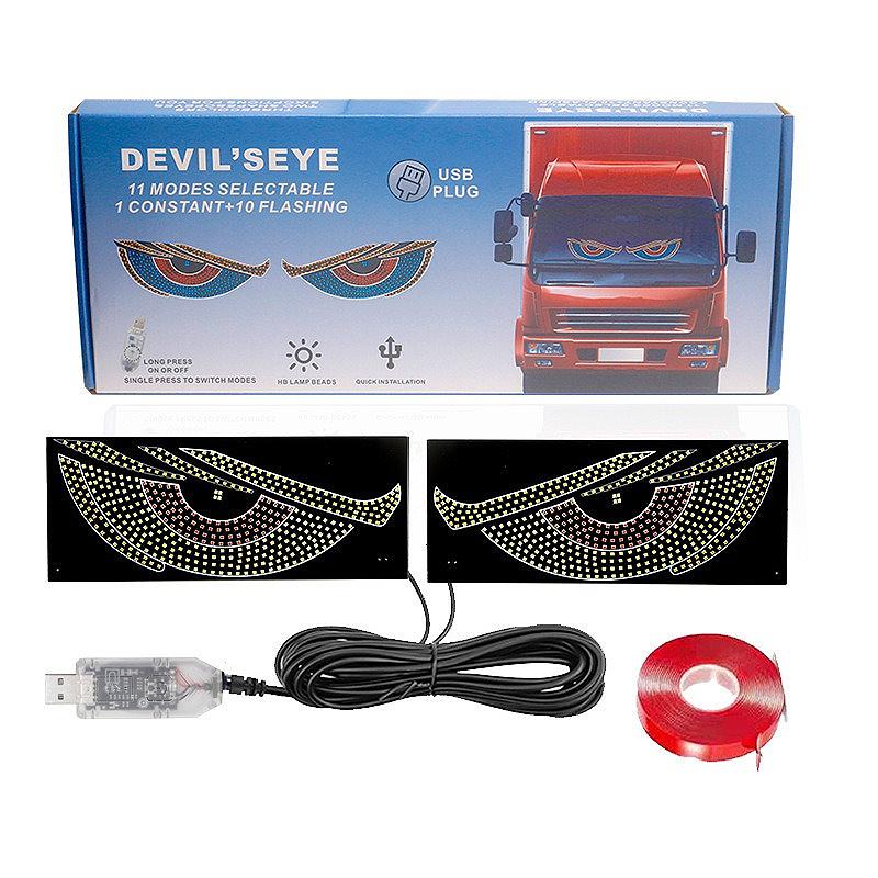 General-purpose automotive windshield LED display, dynamic devil eye ambient light, front and rear dynamic light modification