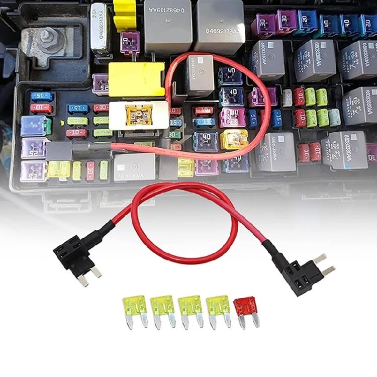 Insulated Double Head Power Tap Fuses Holder Suitable for Convenient Electrical Access in Car Motorcycles Camping Trips
