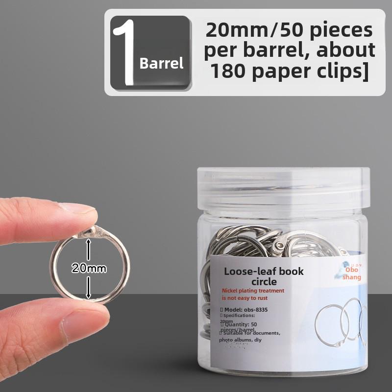 Segregator na karty w luźnych arkuszach, kółka segregatora, żelazne kółko do książki