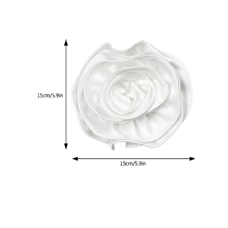 15cm 3D Silk Flower Appliques Flower Brooch Sewing Patches for Formal Dresses