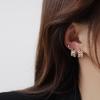 Japanese and Korean niche design leaf wheat ear buckle personalized fashion high-end earrings