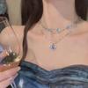 2025 Summer Blue Butterfly Choker Necklace - Elegant Clavicle Accessory