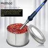 Welding Accessories Soldering Solder Iron Tip Cleaner Copper Wire Ball with Sponge Holder Removing Solder Tool