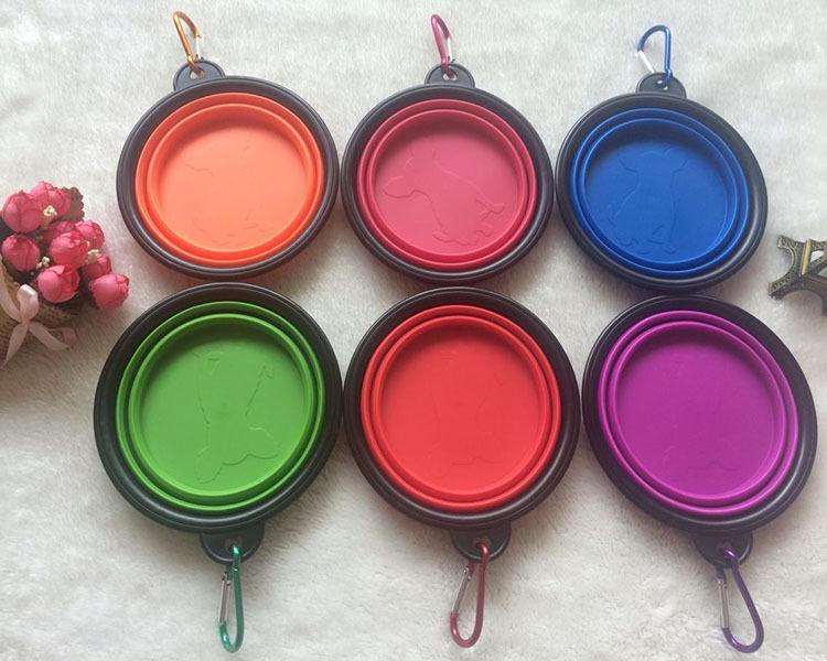 Foldable Silicone Dog Bowl - Portable Pet Feeding Utensil