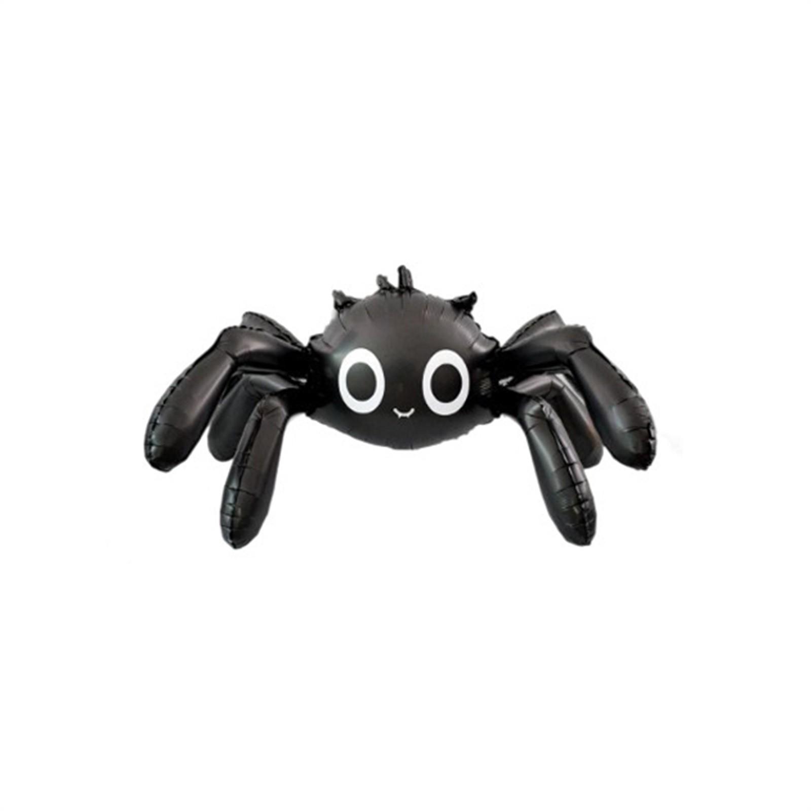 

Spider Foil Balloons, Large Cute Black Spider Design Balloons With 6 Legs, Used For Pranks , Haunted House Decoration, And Halloween Party Supplies One Size