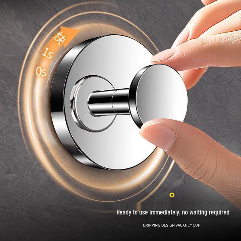 304 Stainless Steel Rotating Suction Cup Hook – Strong, No-Drill, Load-Bearing Hook for Kitchen, Bathroom, and Toilet.