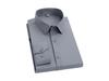 Men's Long Sleeve Bamboo Fiber Formal Shirt - White & Blue, Stretchable, Plus Size Available