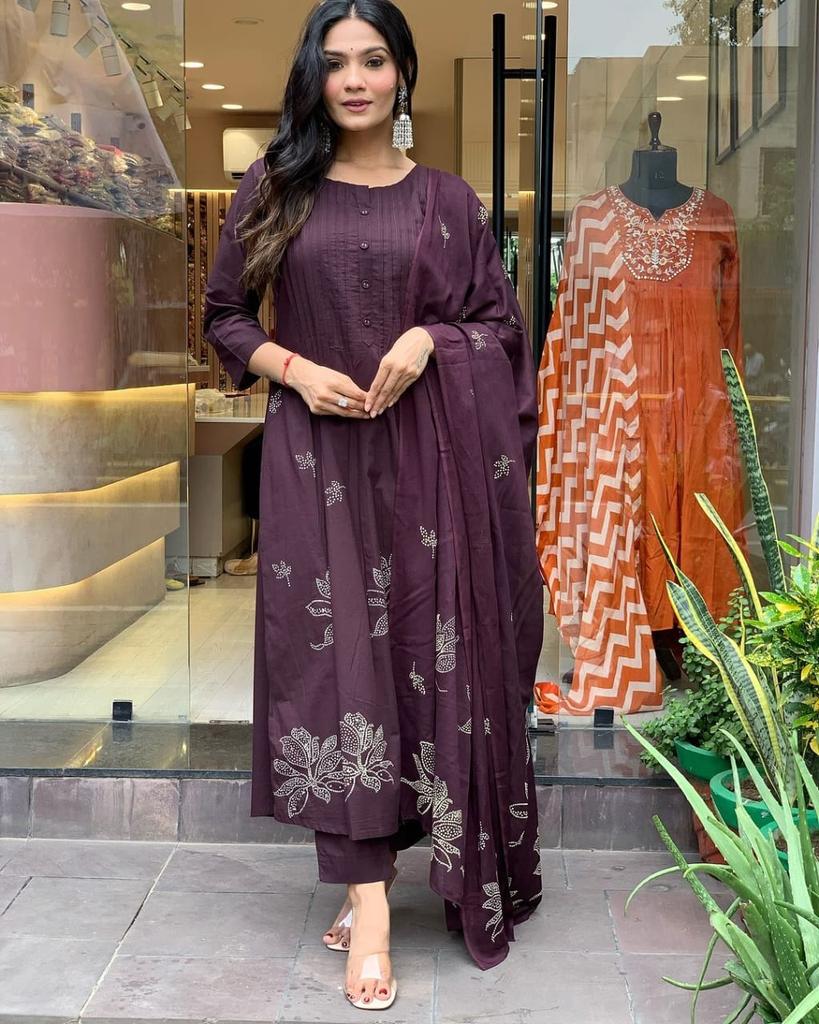 Indian Women Top Tunic Kurta Pant Dupatta Set Bollywood Designer Kurti Salwar Suit Dress
