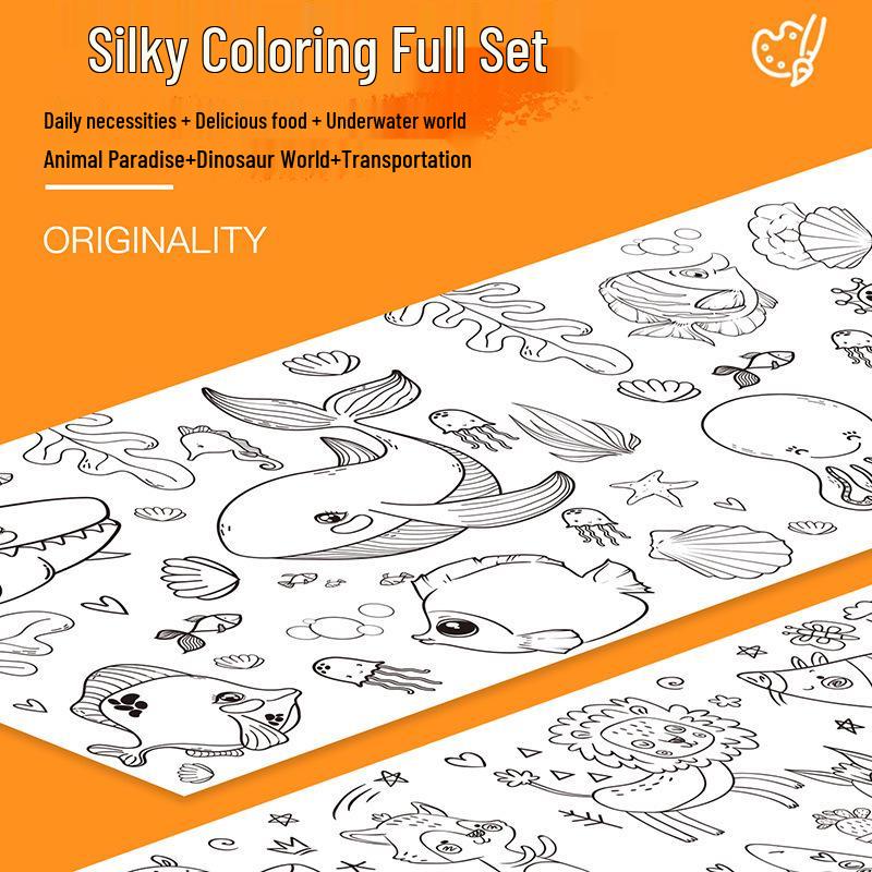 Extra-Large Children's Graffiti Coloring Scroll: Durable Drawing Paper for Kindergarten and Babies