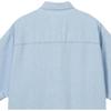 Levis Casual Comfortable Solid Color Denim Short Sleeve Shirt Men Shirts Light-Blue 004HN-0001