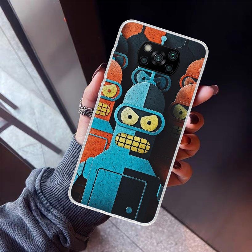 Cartoon F-Futuramas Phone Case For Xiaomi Poco X7 X6 X5 Pro F7 Ultra Redmi 15C 15 13 13C 12 12C 10 10A 10C 9 9A 9C 9T Shell Poco