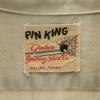 60s Vintage open collar Short sleeve Open color Bowling shirt beige Men's Used