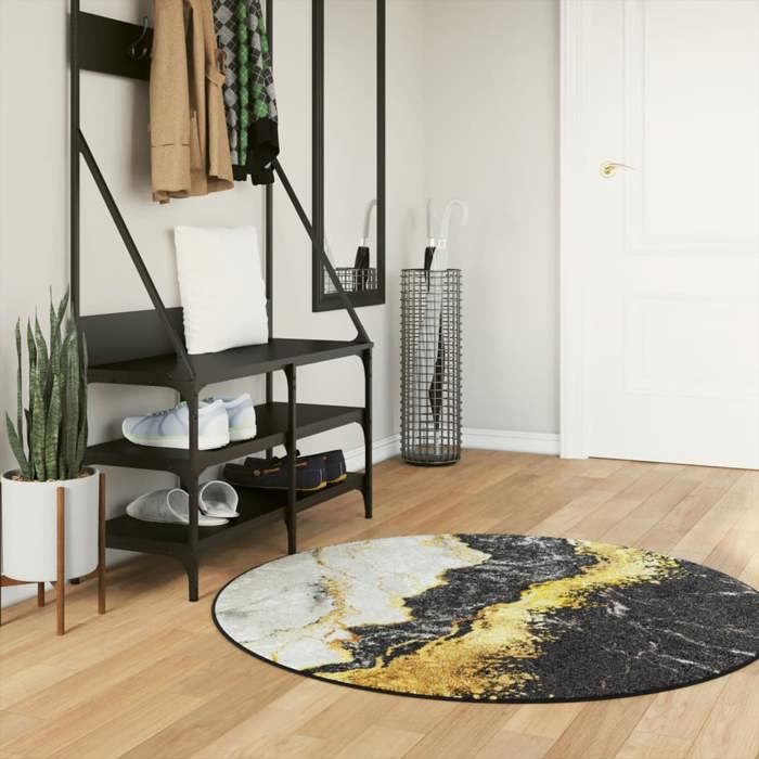 VidaXL Tapis lavable multicolore Ø 120 cm antidérapant 136614
