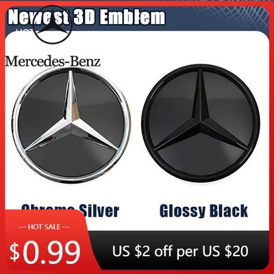 Naklejka Samochodowa Dla Mercedes Benz Emblematy na Przednią Kratkę Dla Mercedes Benz A W176 B W246 C W205 E W212 W207 S W217 R W251 SL R231 ML W