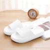 Bathroom slippers women's summer couple home indoor cool slippers rubber and plastic EVA thick bottom stepping on shit slippers men