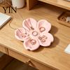 Delicate Desktop Accessory Tray 3D Printed Flower Shaped Jewelry for Rings Necklaces, Decorative Minimalist PLA Storage Plate Organizer, Compact