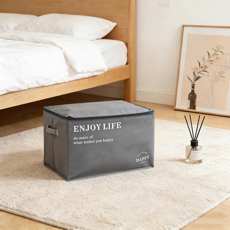 

Large Capacity Fabric Clothes Storage Box, Wardrobe Organizer for Blankets Sweaters, Collapsible Layered Sorting Bin for Home