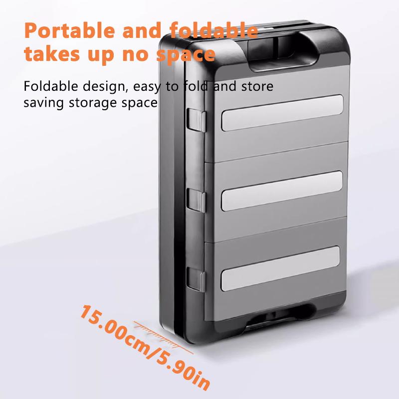 SEAMETAL 60/70L Car Trunk Box Large Capacity Auto Trunk Boxes Foldable Car Rear Trunk Container for Outdoor Travel Storage Tank
