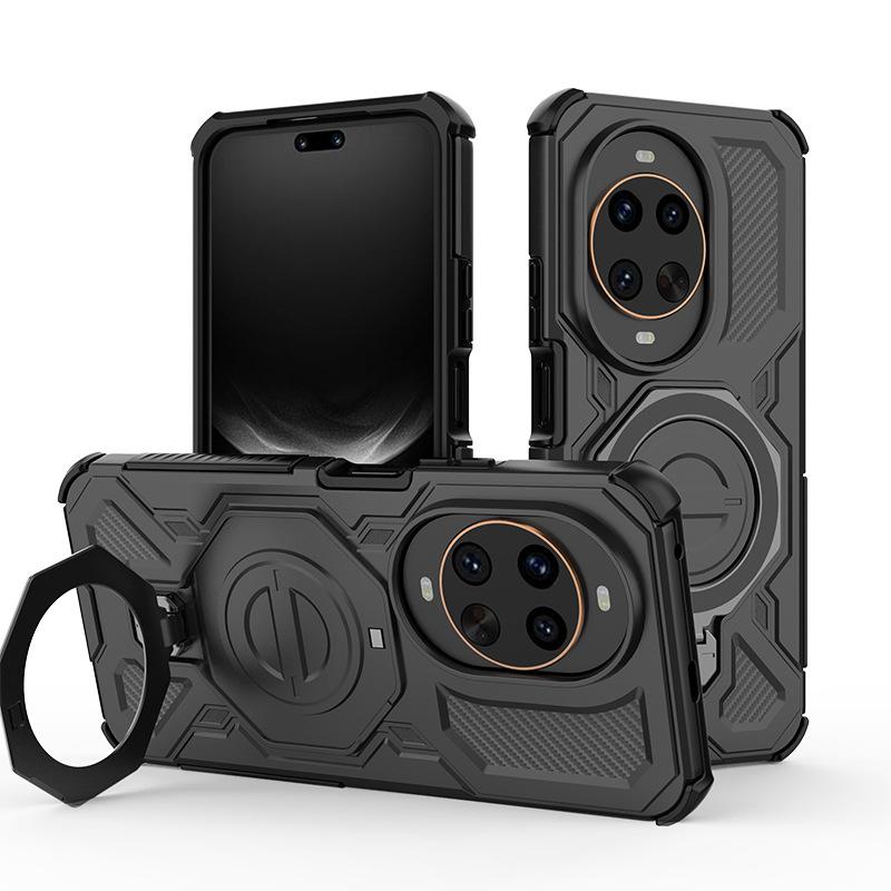 Huawei Nova 14 Ultra Magnetic Ring Case 360° Rotatable [Military-Grade Drop Protection] + Metal Plate for MagSafe Phone Case