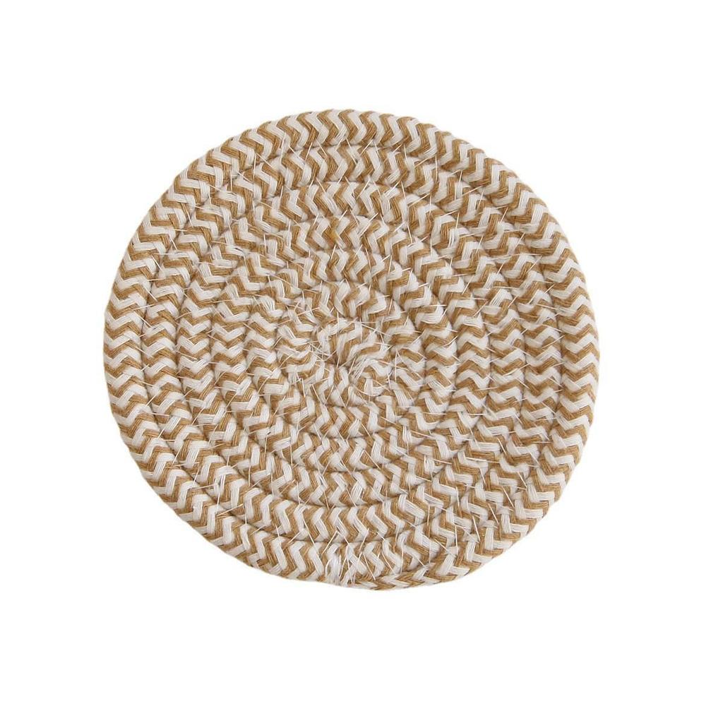 Handmade Nordic Style Heat-Resistant Cotton Rope Coasters – Thick Woven Placemats