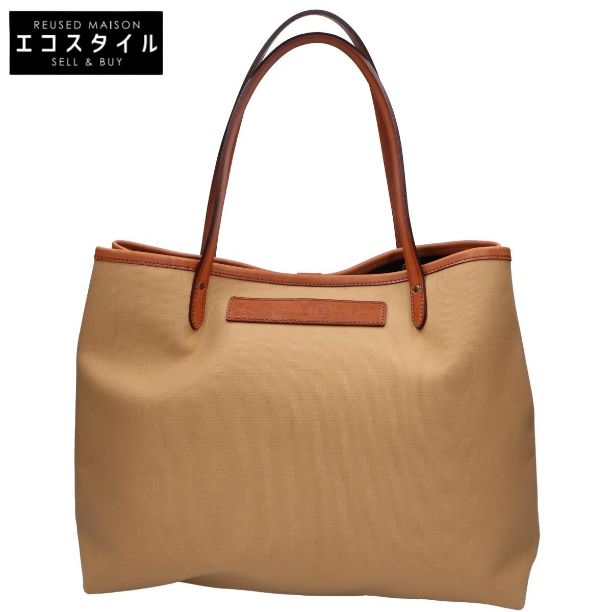

Felisi 16-27 Canvas x Leather Tote Bag beigeUsed