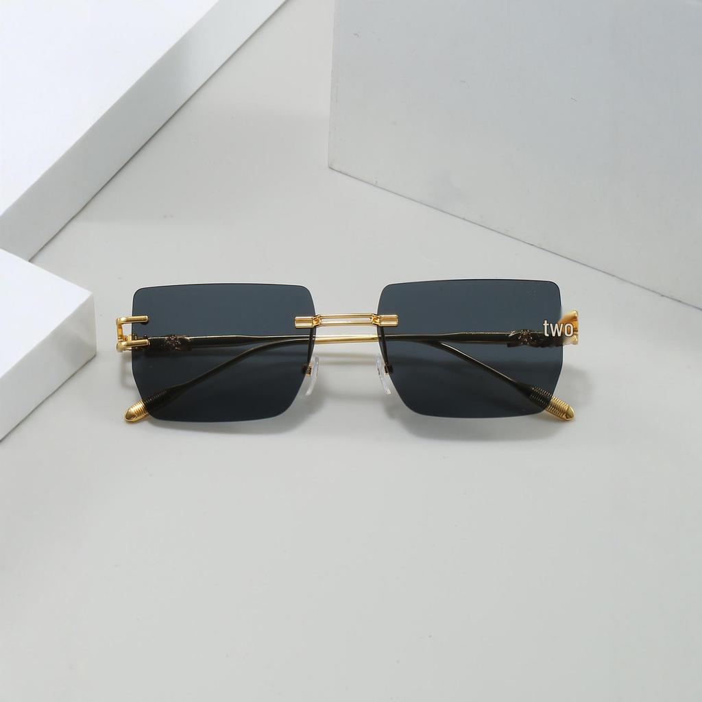 Chic Frameless Square Sunglasses: Stylish, Edgy Fashion for Street Style