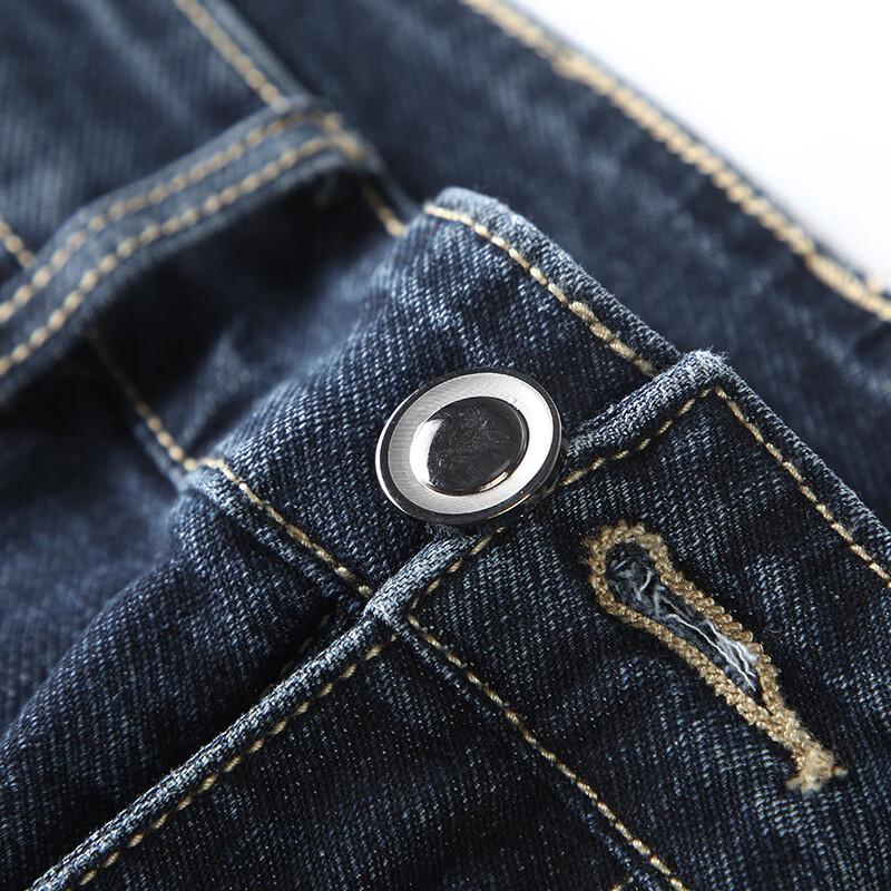 JOW Men's Loose Straight-Leg Cotton Stretch Jeans