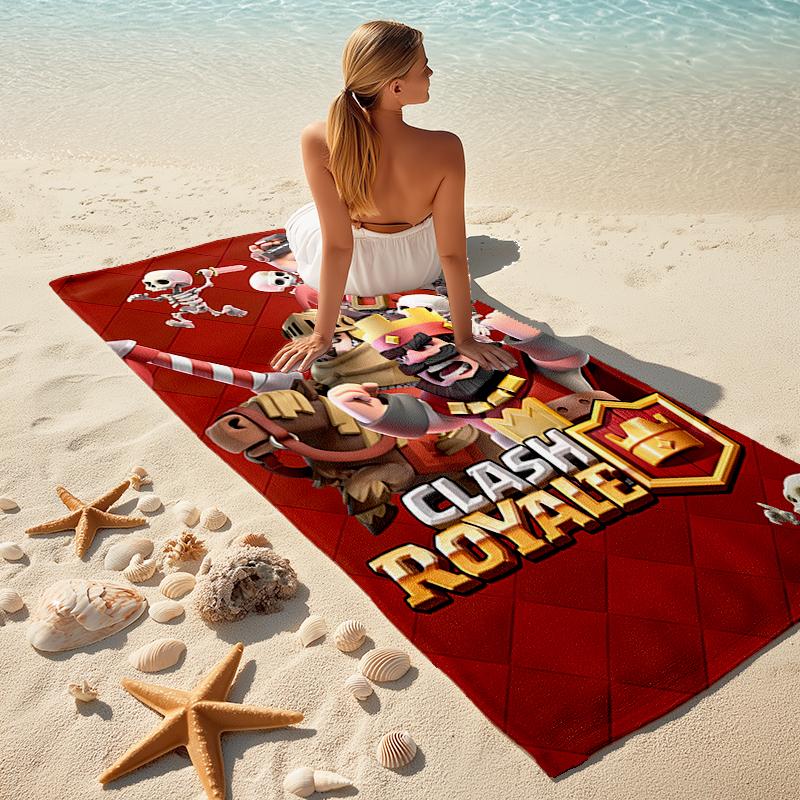 Beach Towel with Clash Royale Pattern - soft,absorbent,machine washable Lightweight&Modern,swimming,Travel Essentials