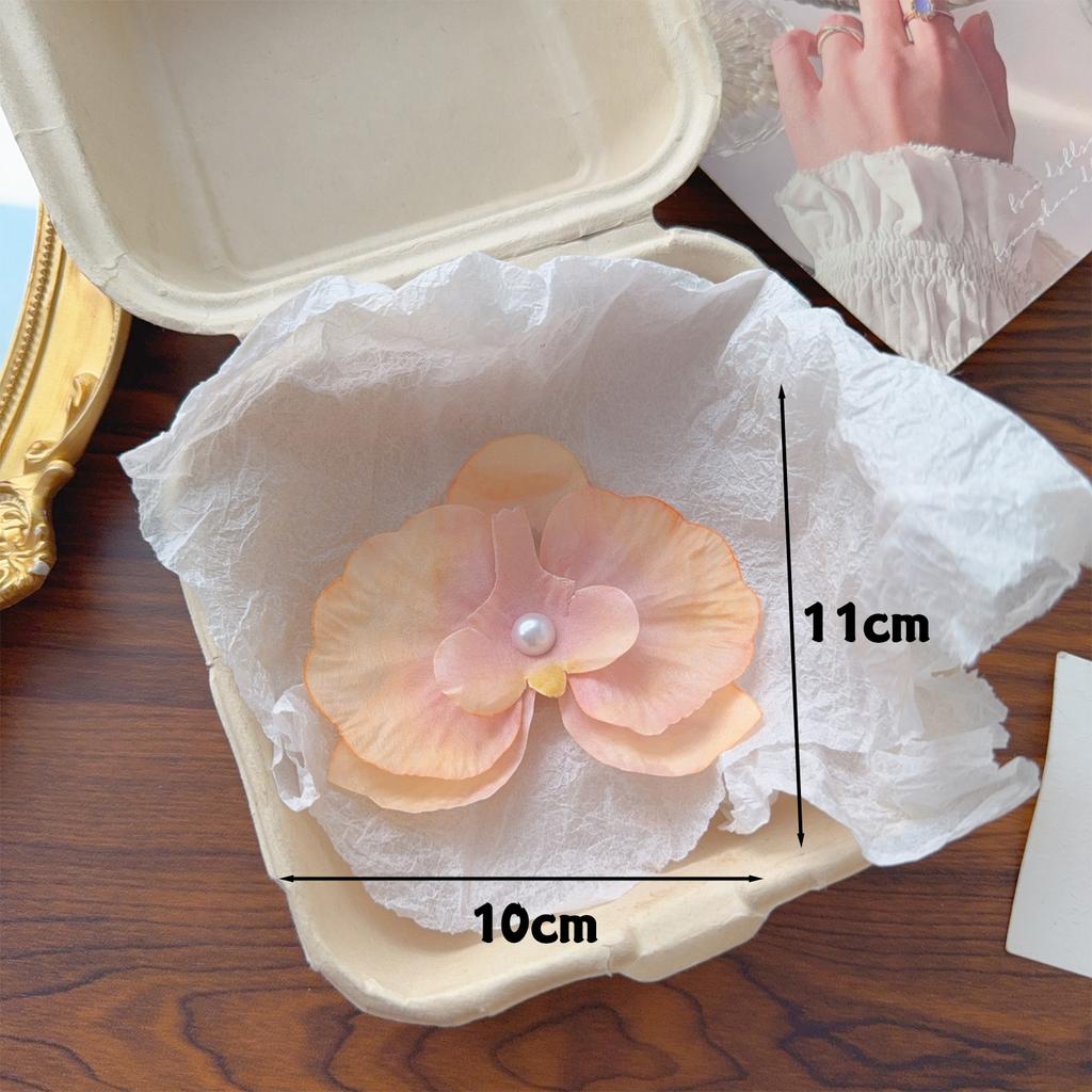 10pcs Summer Phalaenopsis Flower Hair Clip Simulated Floral French Fashion Barrettes Color Girls Headwear Bobby Pin Accessories