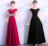 Elegant Long One-Shoulder Wedding Dress Evening Gown for Bride High Waist Floor-Length Skirt Polyester Fiber No Sleeve