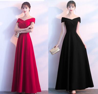 Elegant Long One-Shoulder Wedding Dress Evening Gown for Bride High Waist Floor-Length Skirt Polyester Fiber No Sleeve