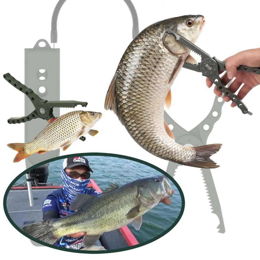 HUIKKJP Fish Catcher (Green) Crocodile Grip Fish Catch Fishing Pliers