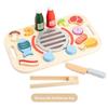 Kitchen Wooden Toy Set With Snack And Bbq Play Food For Children Fun Learning