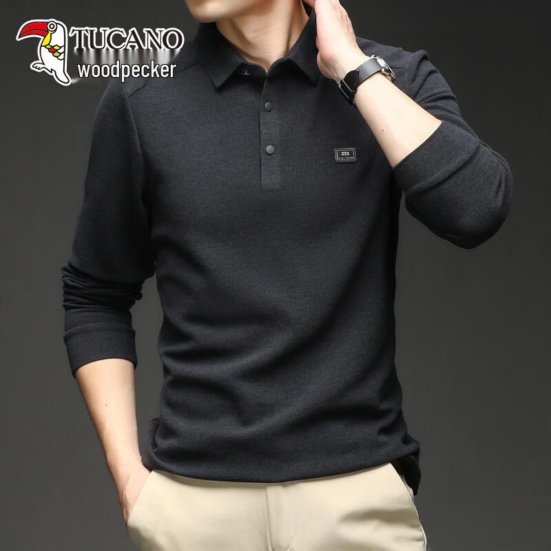 

TUCANO Men s Thermal Long-Sleeve Shirt Collar Polo M