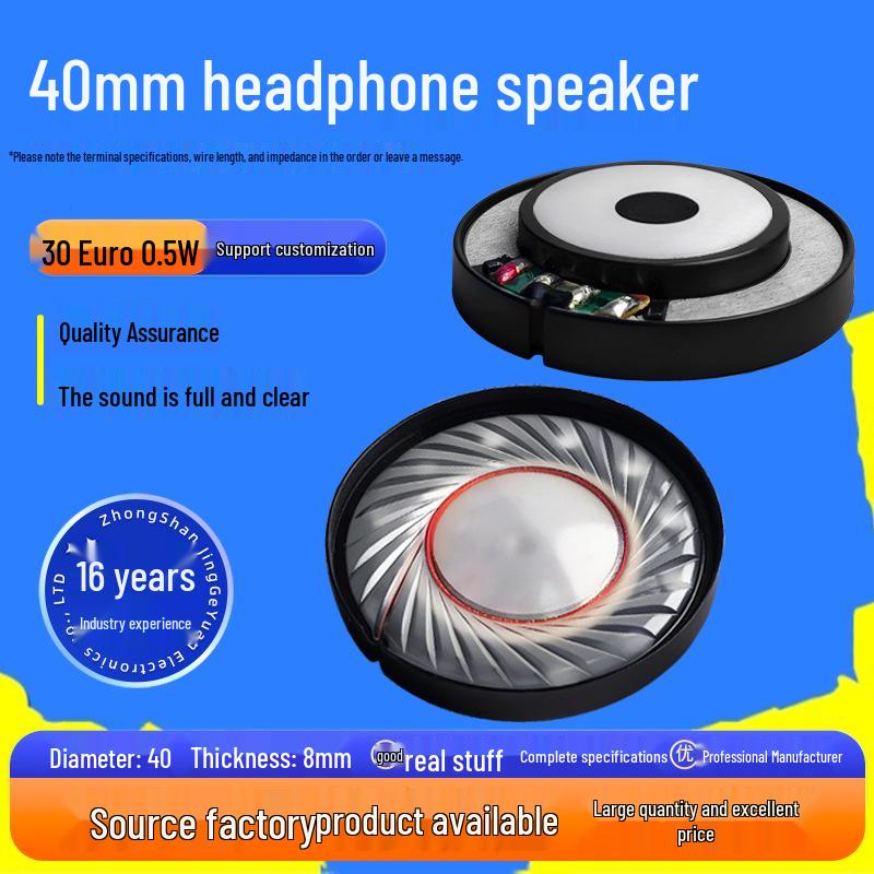 JingGeYuan 40mm Driver Over-Ear Headphones, 32 Ohm, High Fidelity Vocals, Stereo Sound