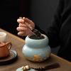 Gourd Shaped Ceramic Tea Jar Sealed Jar Tea Box Black Teas Green Teas Jar Teas Container Tea Canister Household Storage Jars